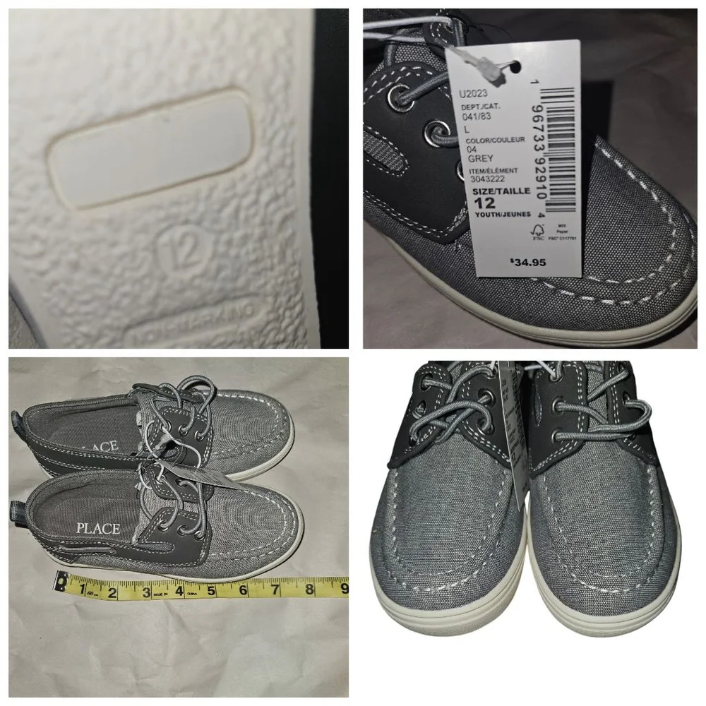 The Children's Place Toddler Canvas Boat Shoes size 12 New